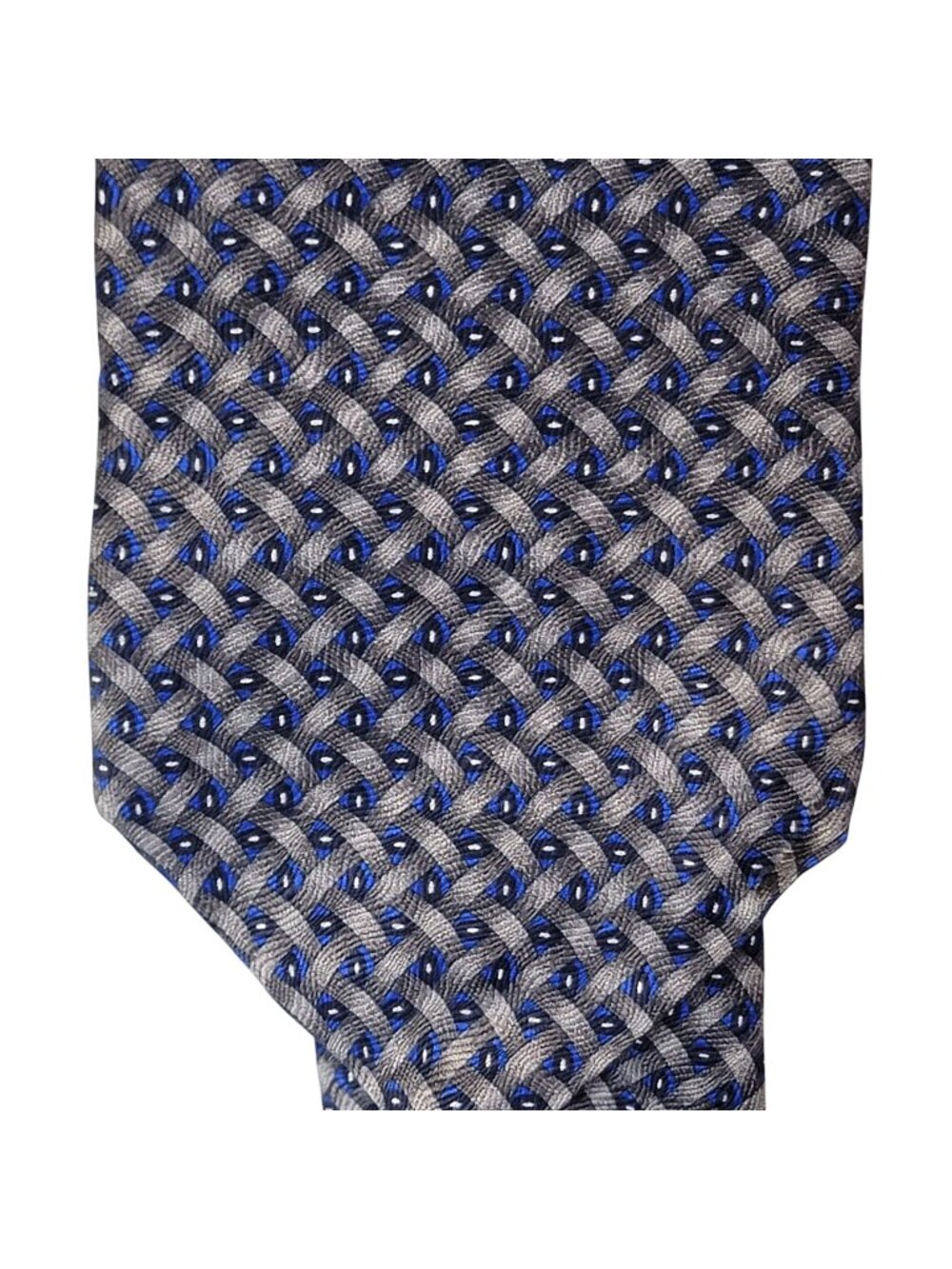 Puritan Vintage Silk Neck Tie Men Accessories Black Blue Geometric New With Tags